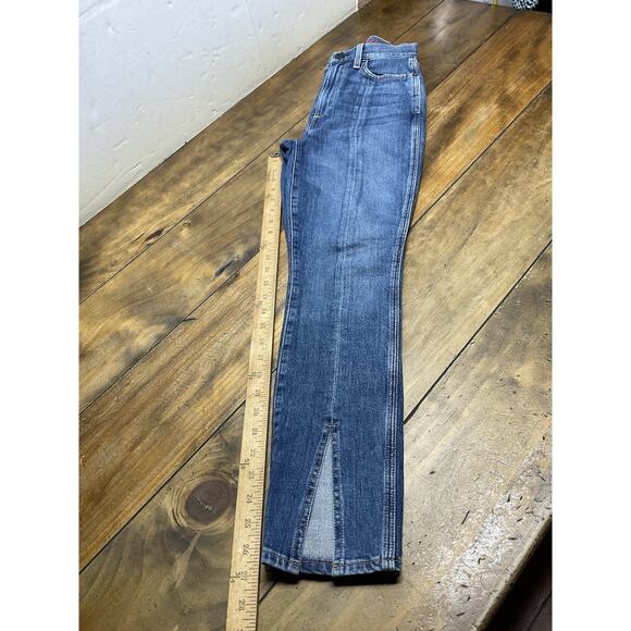 Alice Olivia AO.LA Jeans Size 26 Blue You Look Good Denim Split Ankle - Picture 10 of 10